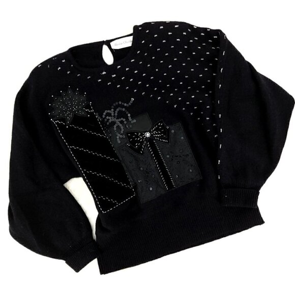 Marisa Christina Sweaters - Marisa Christina Women's M Decorative Embellished Bling Lambswool Sweater